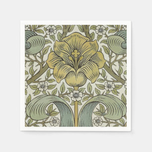 Serviette En Papier William Morris Printemps Fourré Jaune Art Floral