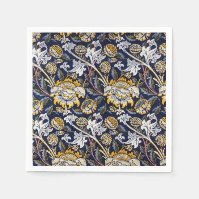 Serviette En Papier William Morris Sunflower Art Nouveau (Devant)