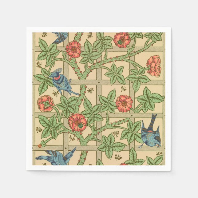 Serviette En Papier William Morris Trellis Design classique de papier  (Devant)