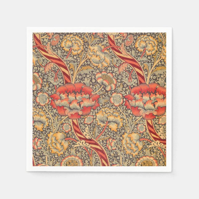 Serviette En Papier William Morris Wandle pour Chintz Design (Devant)