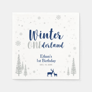 Serviette En Papier Winter Onederland 1er Anniversaire Papier de fête