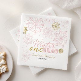 Serviette En Papier Winter Onederland 1st Birthday 