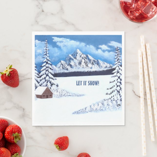 Serviette En Papier Winter Wonder (En situation)