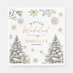 Serviette En Papier Winter Wonderland Anniversaire