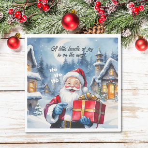 Serviette En Papier Winter Wonderland Noël Père Noël Baby shower