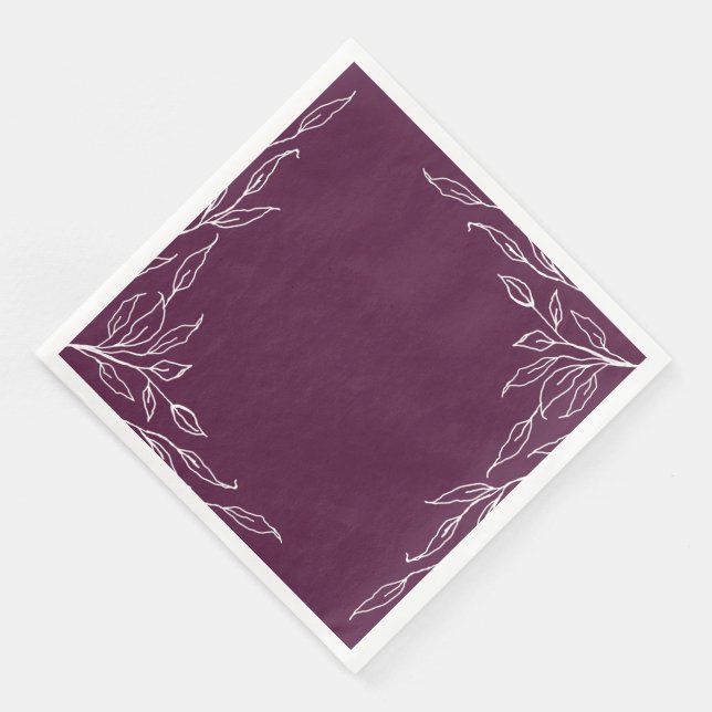Serviette En Papier Winterberry Leaf Motif Thanksgiving Party (Coin)