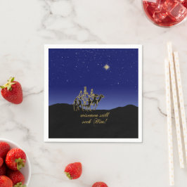 Serviette En Papier Wisemen Lui Demande Encore Noël