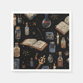 Serviette En Papier Witchcraft Potion Pattern – Halloween Magic