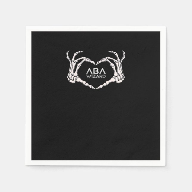 Serviette En Papier Wizard Classic - Skeleton Hands Heart (Devant)