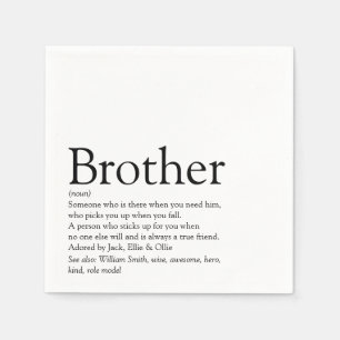 Serviette En Papier World's Best Ever Brother, définition d'Hermano