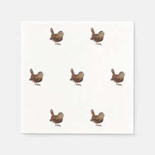 Serviette En Papier Wren Bird chante bruyante et belle chanson