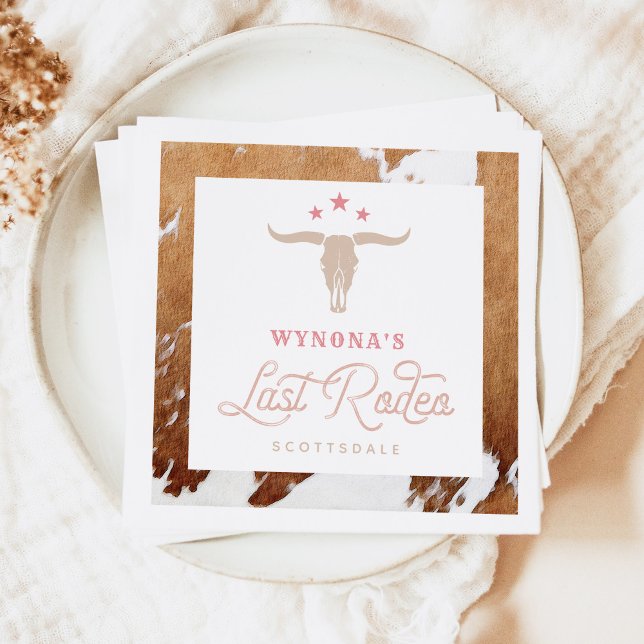 Serviette En Papier WYNONA Pink Cowgirl Dernier Rodéo Bachelorette (Créateur téléchargé)