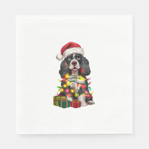 Serviette En Papier Xmas Lighting Santa Hat