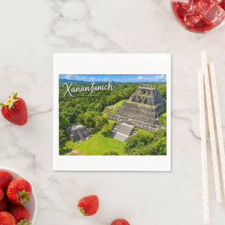 Serviette En Papier Xunantunich Belize site archéologique maya