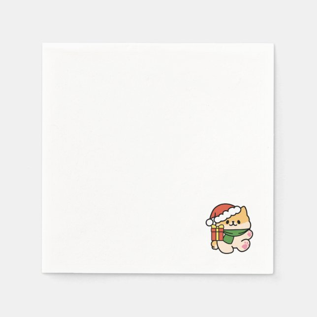 Serviette En Papier Yappy Howlidays - Jote Christmas Dog Cartoon (Devant)