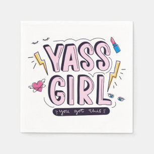 Serviette En Papier Yass Girl Vous Avez Obtenu