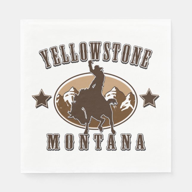 Serviette En Papier Yellowstone Montana (Devant)
