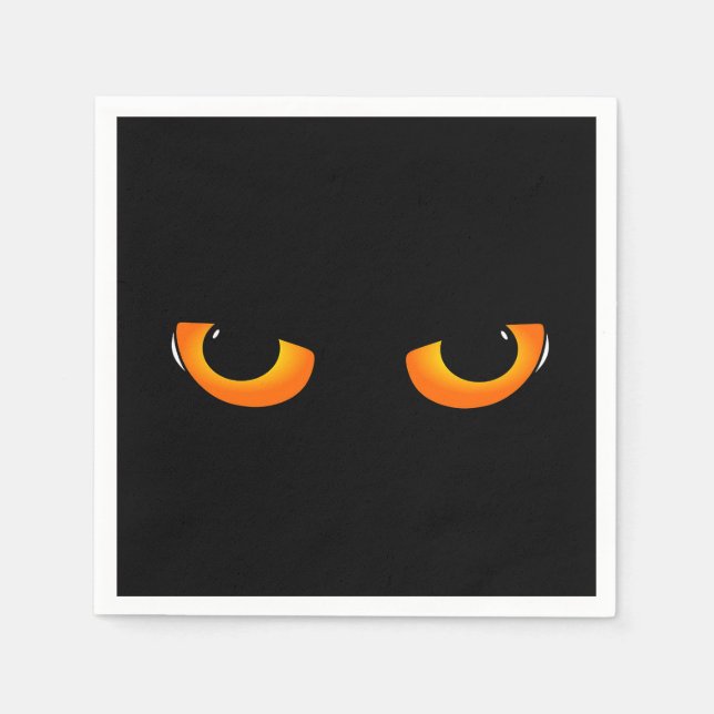 Serviette En Papier Yeux éffrayants (Devant)