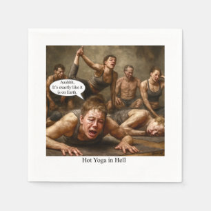 Serviette En Papier Yoga chaud en enfer.