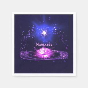 Serviette En Papier Yoga Zen Cosmique Namaste Cristal Lotus Fleur