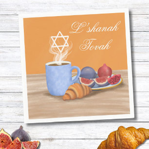 Serviette En Papier Yom Kippur L’shanah Tovah, Café, grenades