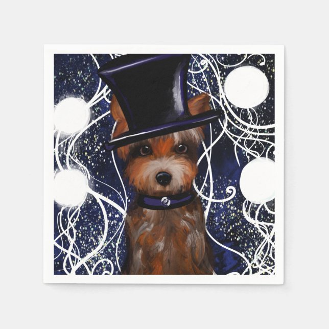 SERVIETTE EN PAPIER YORKIE (Devant)