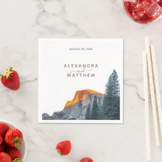 Serviette En Papier Yosemite demi-dôme Mariage coucher de soleil