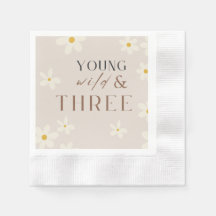 Youn Wild & TROIS serviettes de cocktail