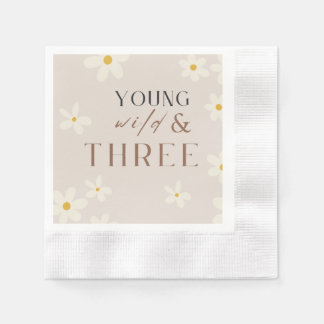 Serviette En Papier Youn Wild & TROIS serviettes de cocktail