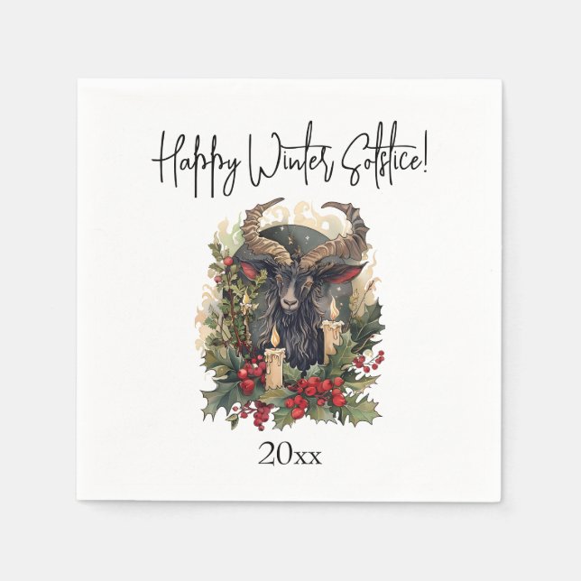 Serviette En Papier Yule de chèvre classique (Devant)