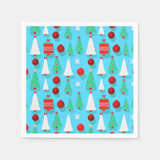 Serviette En Papier Yuletide Blue Napkin