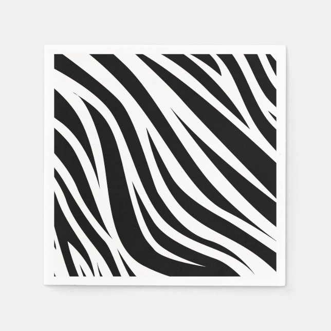 Serviette En Papier Zebra Imprimer Anniversaire Fête Enfants (Devant)