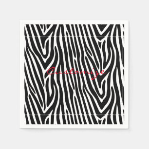 Serviette En Papier Zebra Stripes Motif Thunder_Cove