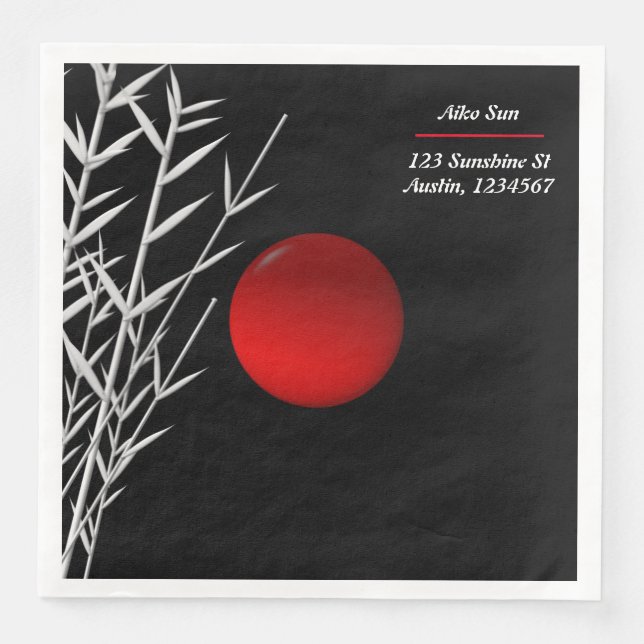 Serviette En Papier Zen Art, bonne chance, personnalisé (Devant)