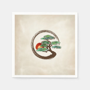 Serviette En Papier Zen Enzo Geode Bonsai Tree sur toile