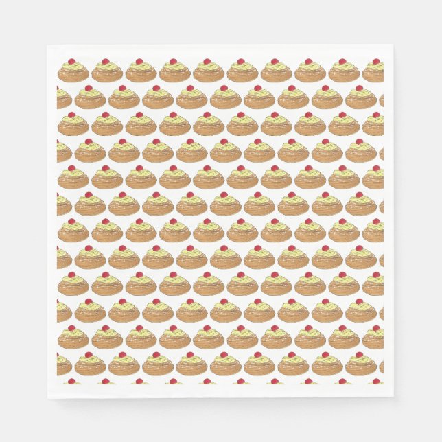 Serviette En Papier Zeppole Pâtisserie Italienne Frite Boulangerie Pas (Devant)