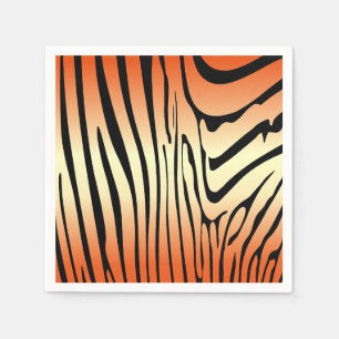 Serviette En Papier Zesty Zebra Orange