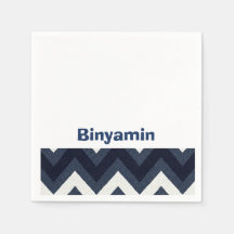 Zigzag upsherin napkin