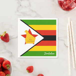Serviette En Papier Zimbabwe & Flag party mode / fans sportifs