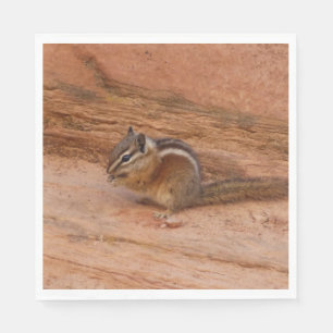 Serviette En Papier Zion Chipmunk sur Red Rocks