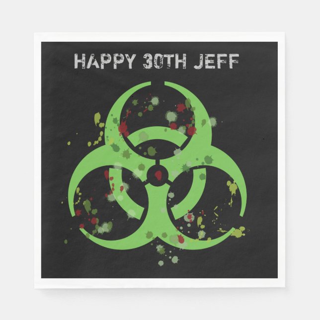 Serviette En Papier Zombie Apocalypse Gore Splatter Biodanger (Devant)