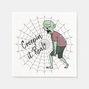 Serviette En Papier Zombie qui se glisse dans la réalité