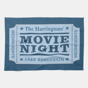Serviette faite sur commande de "billet de film"