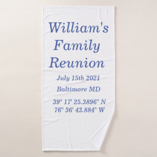 Serviette familiale personnalisée