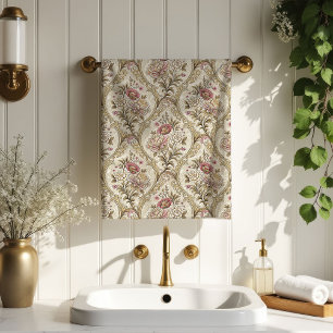 Serviette Florale Vintage Élégant Look Salle de Ba