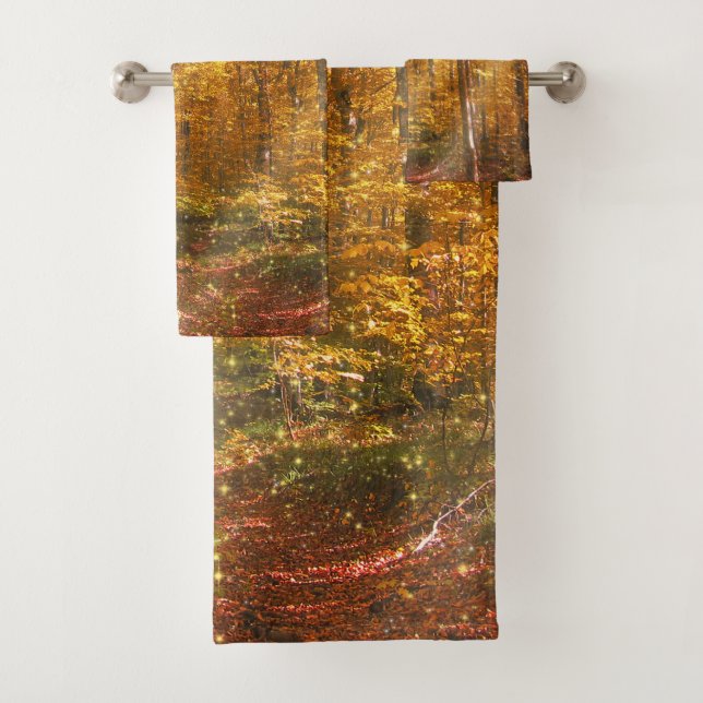 Serviette Forêt d'automne Gold Rays (En situation)
