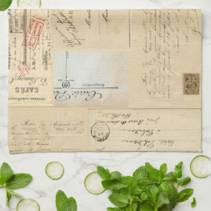 Serviette française de carte postale de lustre