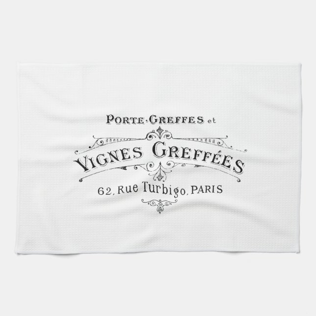 Serviette française vintage de Winemakers (Horizontal)