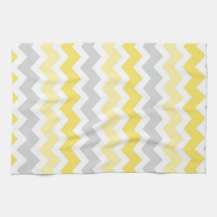 Serviette grise jaune de tissu de cuisine de