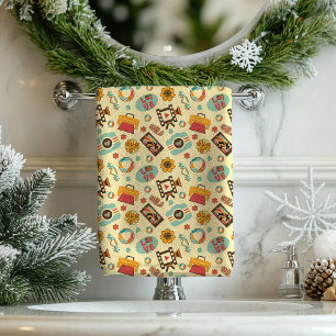 Serviette Groovy Boho Rétro Spirales pour Votre Sp